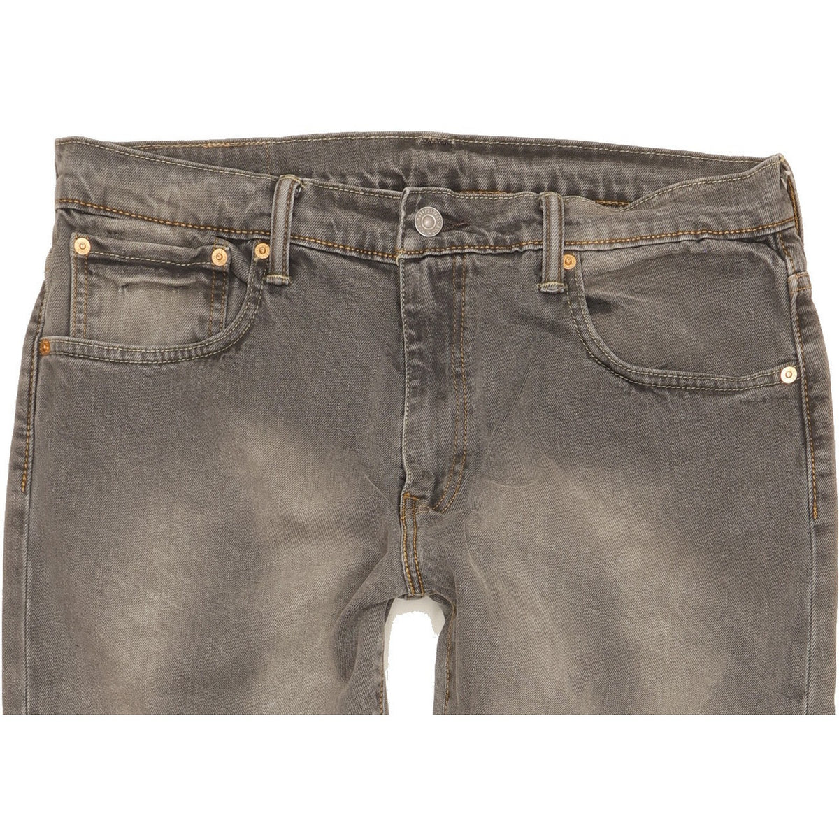 Levi's 520 Men Grey Tapered Regular Stretch Jeans W32 L32