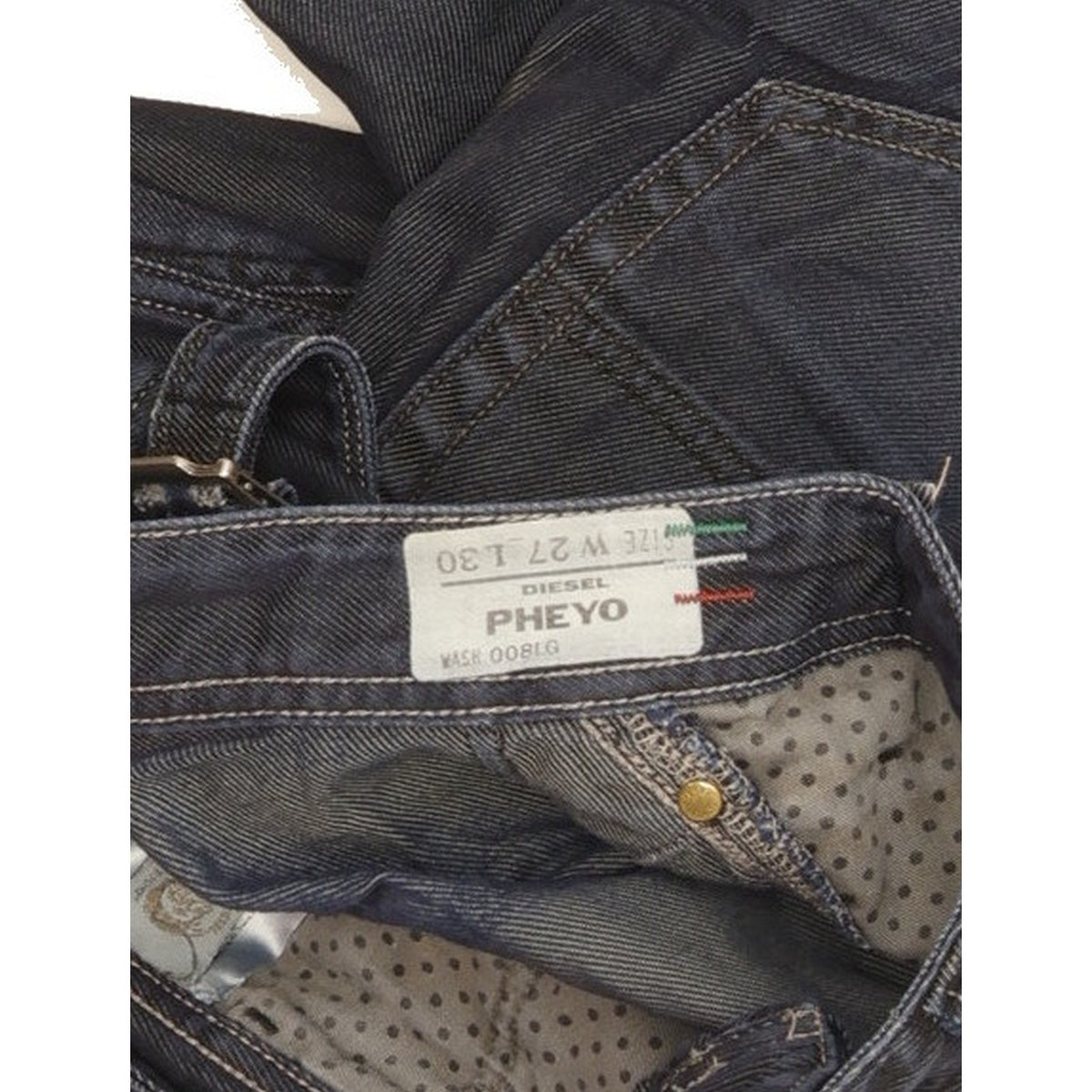Diesel Pheyo Men Navy Straight Regular Jeans W27 L28