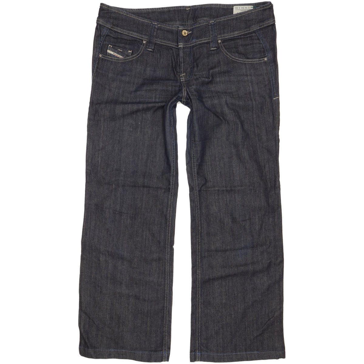 Diesel Lambry Women Navy Straight Loose Stretch Jeans W34 L29