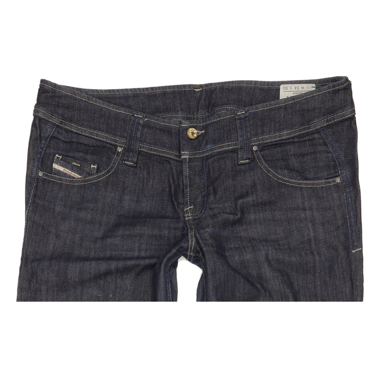 Diesel Lambry Women Navy Straight Loose Stretch Jeans W34 L29