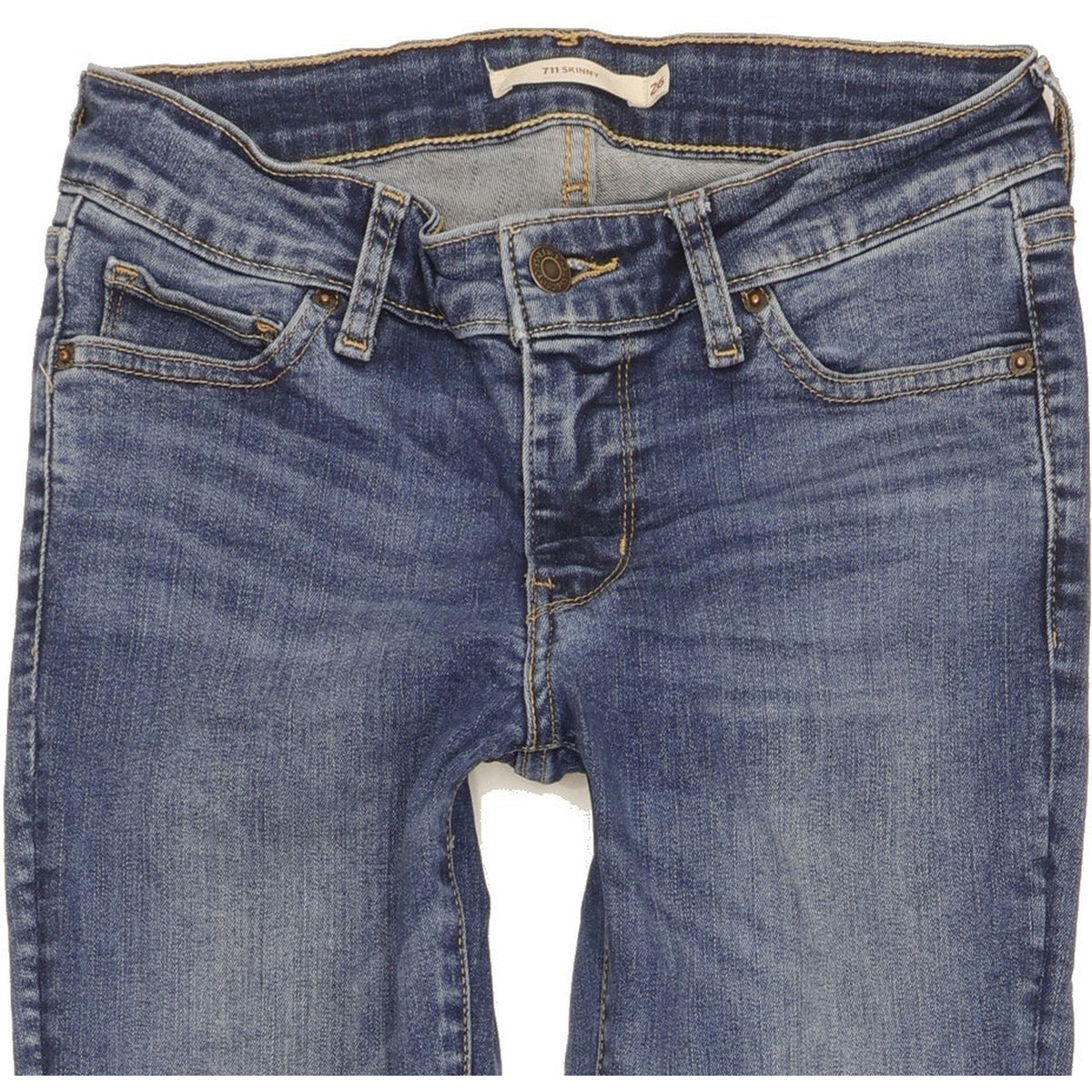Levi's 711 Women Blue Skinny Slim Stretch Jeans W26 L32