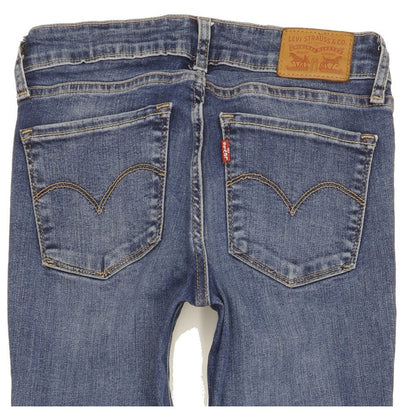 Levi's 711 Women Blue Skinny Slim Stretch Jeans W26 L32