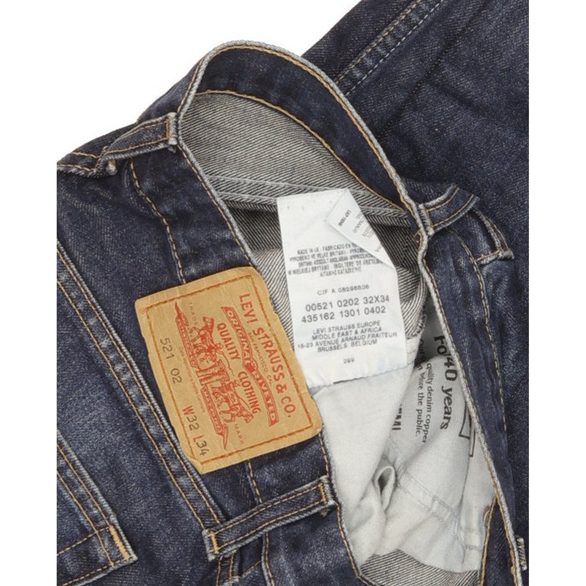 Levi's 521 Men Blue Straight Regular Jeans W31 L32