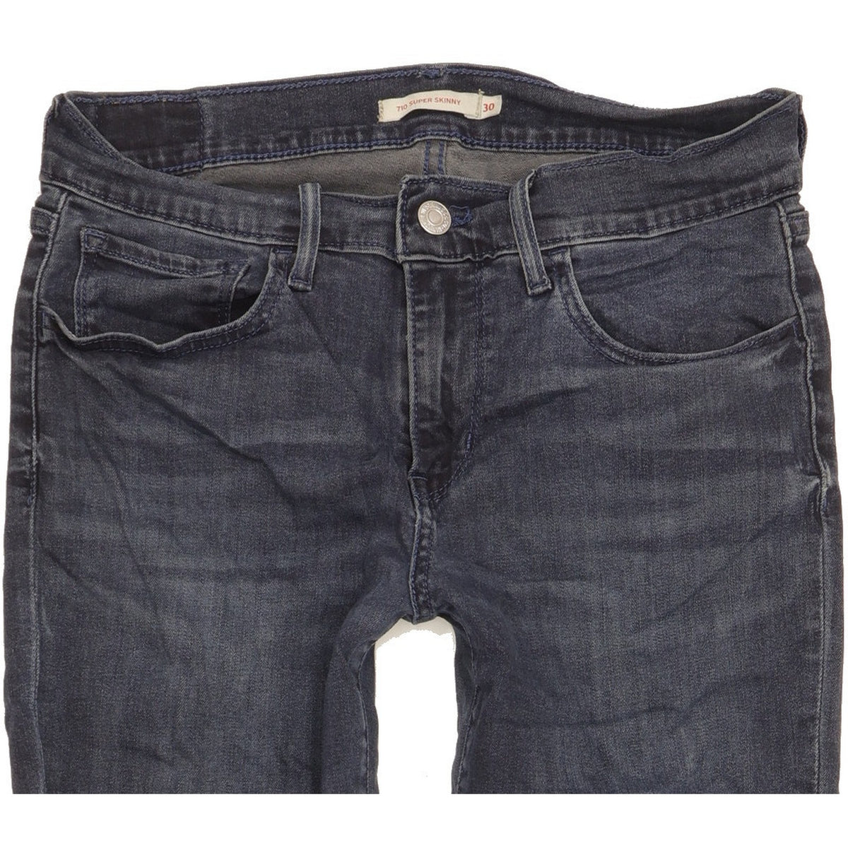 Levi's 710 Super Women Blue Skinny Slim Stretch Jeans W30 L30