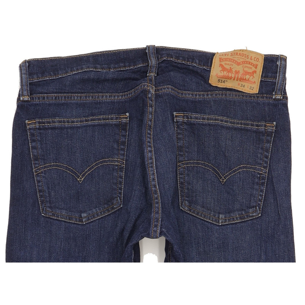 Levi's 514 Men Blue Straight Slim Stretch Jeans W34 L32