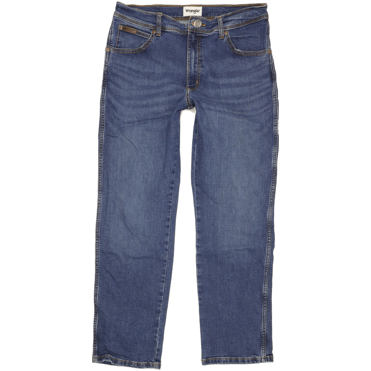 Wrangler Texas Men Blue Straight Regular Stretch Jeans W34 L29