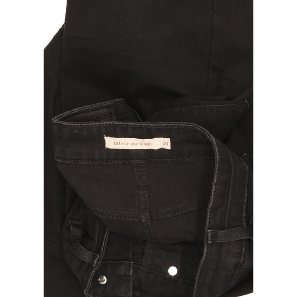 Levi's 721 Black Skinny Slim Stretch Jeans High Waisted W30 L31