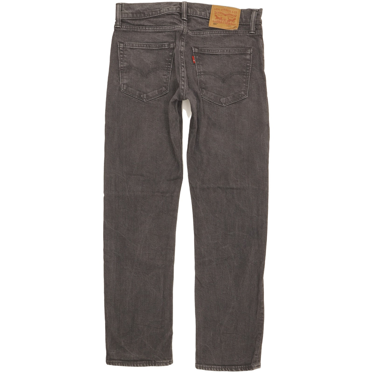 Levi's 504 Men Grey Straight Regular Stretch Jeans W31 L29
