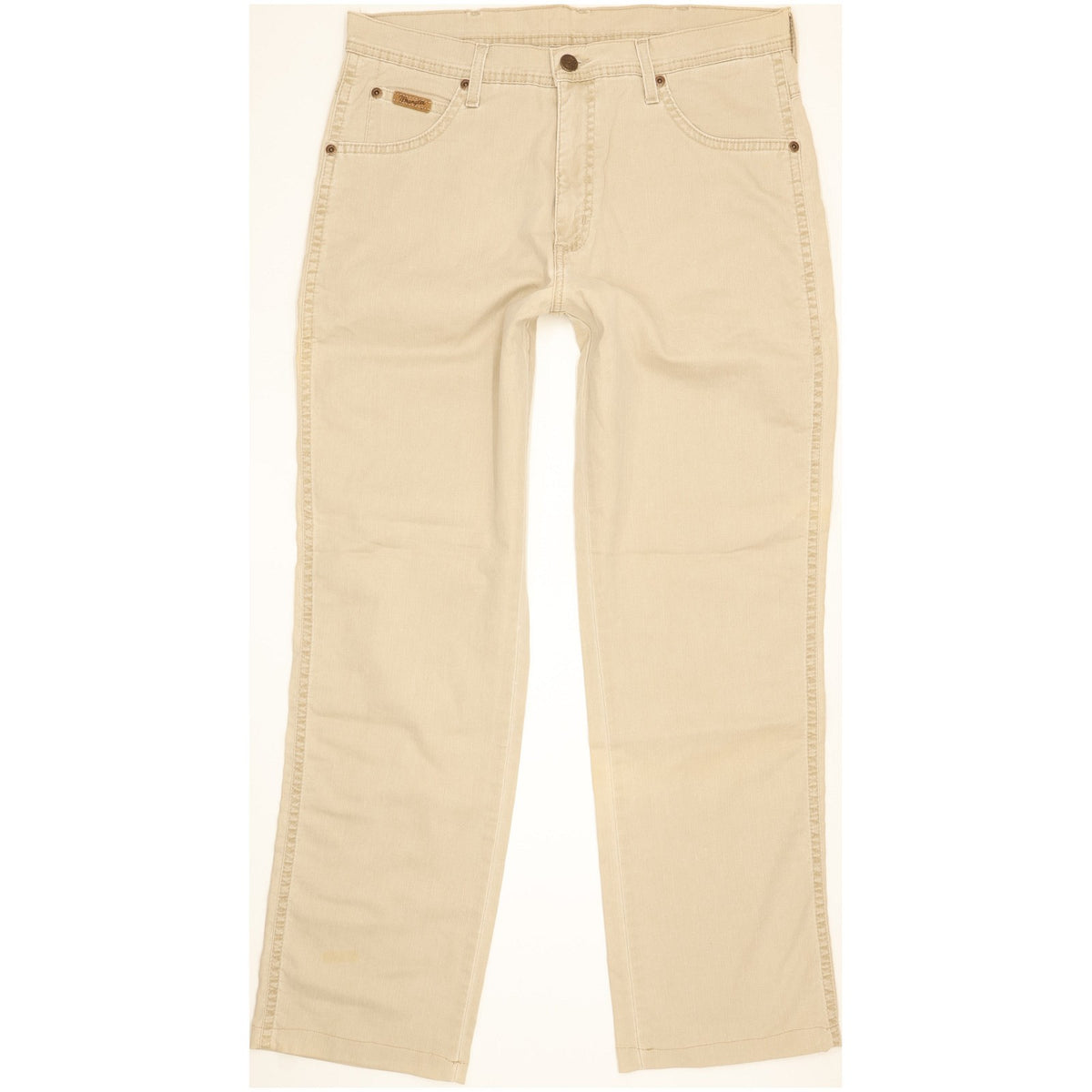 Wrangler Texas Men Beige Straight Regular Stretch Jeans W33 L28