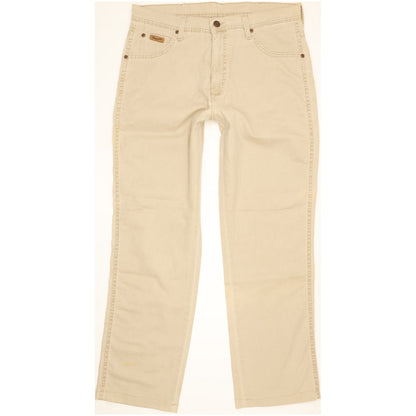 Wrangler Texas Men Beige Straight Regular Stretch Jeans W33 L28