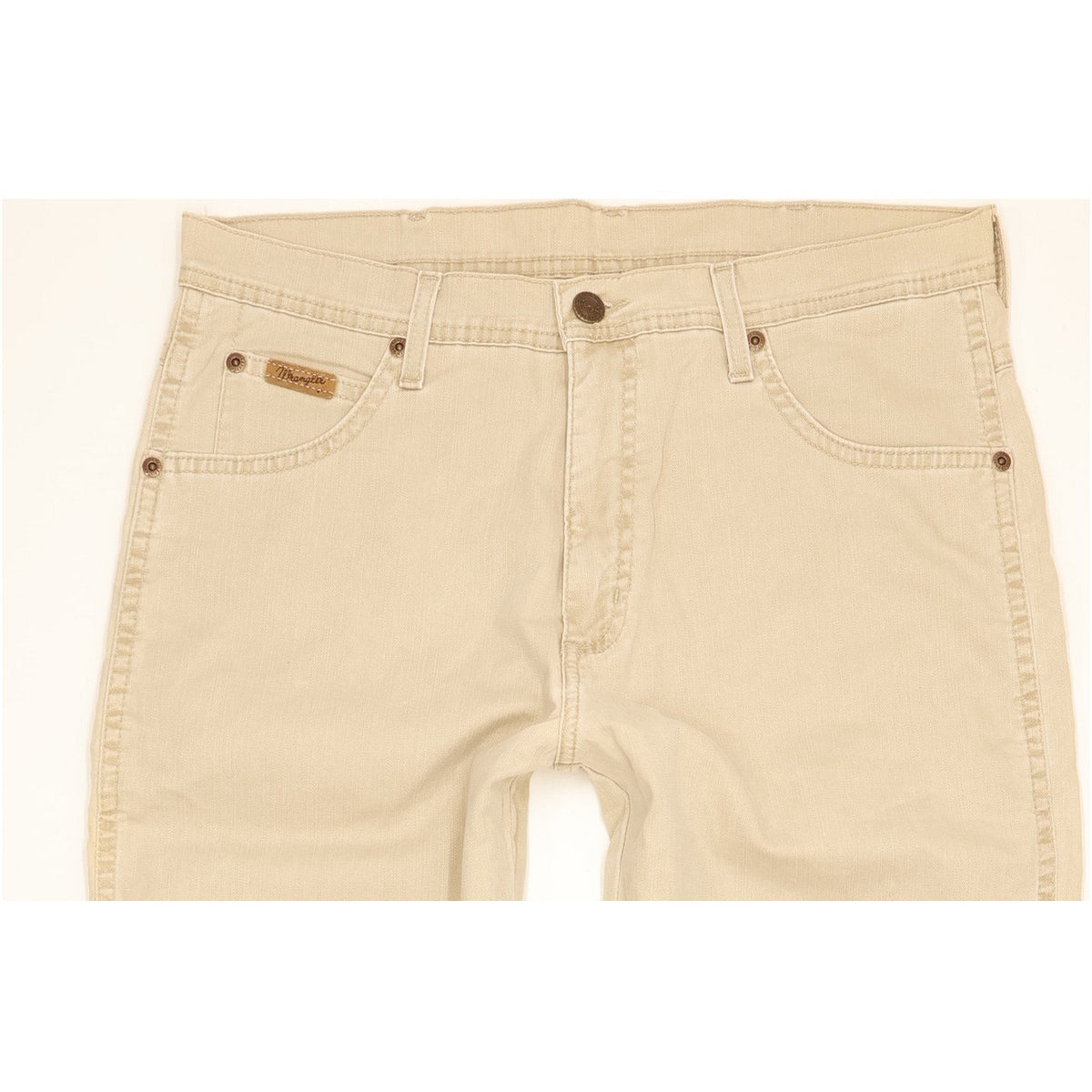 Wrangler Texas Men Beige Straight Regular Stretch Jeans W33 L28