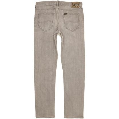 Lee Daren Men Grey Straight Slim Stretch Jeans W34 L33