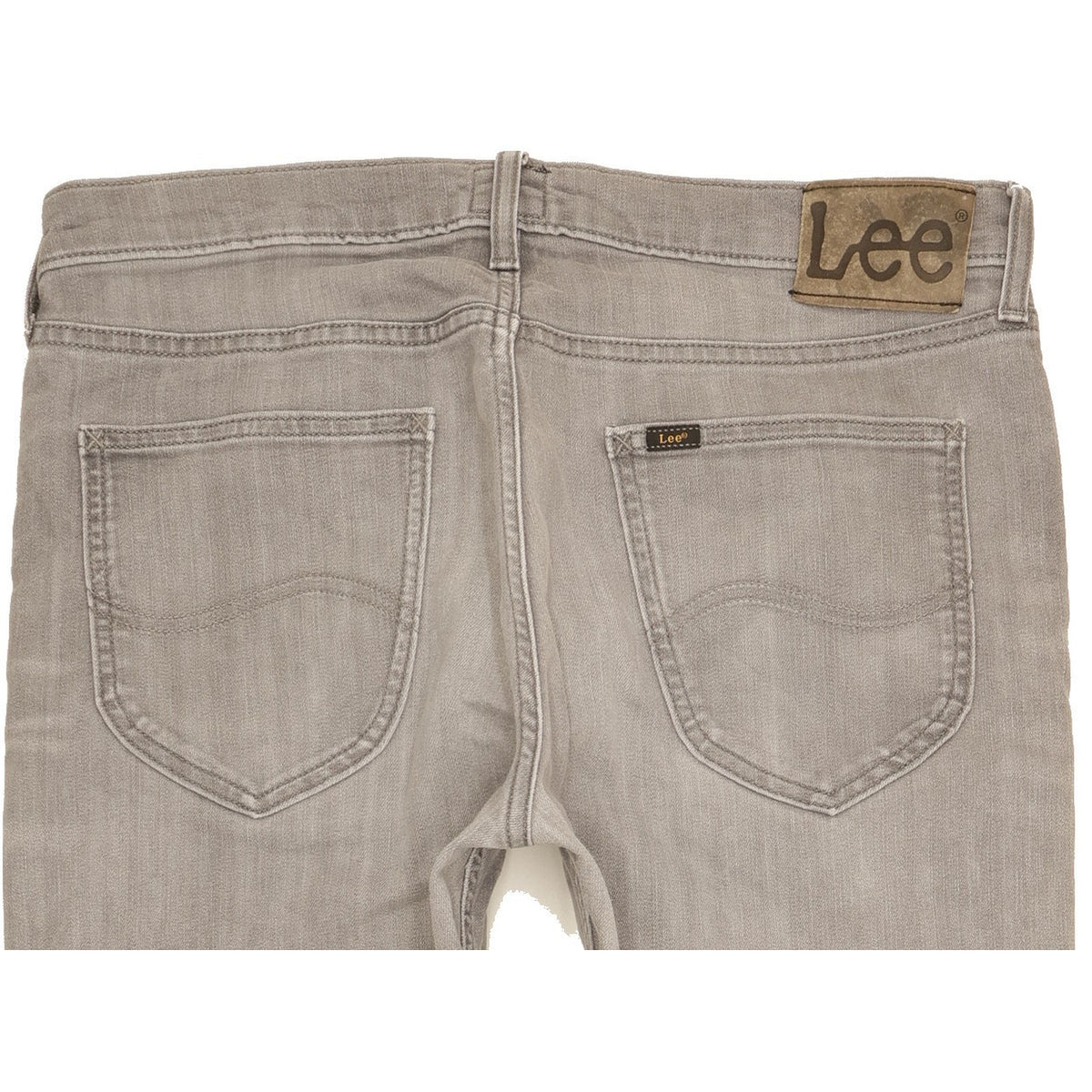Lee Daren Men Grey Straight Slim Stretch Jeans W34 L33