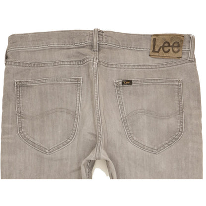 Lee Daren Men Grey Straight Slim Stretch Jeans W34 L33