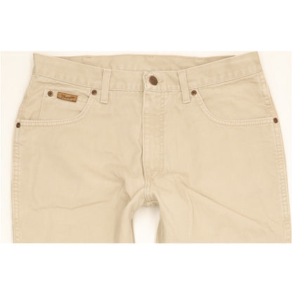Wrangler Texas Men Beige Straight Regular Stretch Jeans W34 L30
