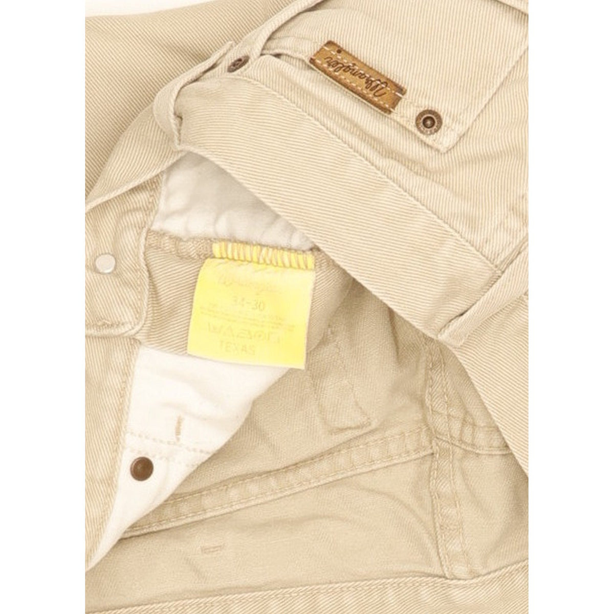 Wrangler Texas Men Beige Straight Regular Stretch Jeans W34 L30