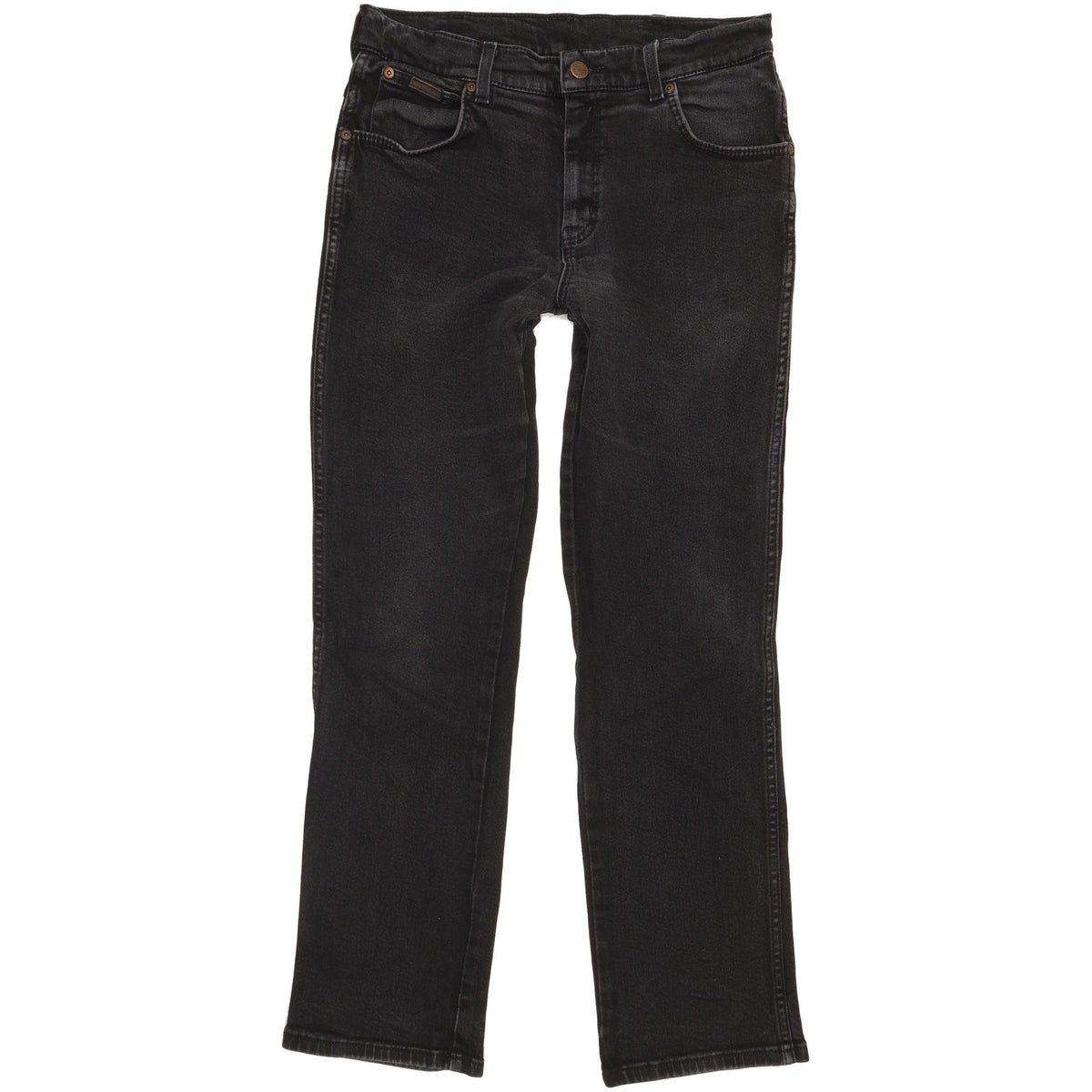 Wrangler Texas Men Black Straight Regular Stretch Jeans W33 L30