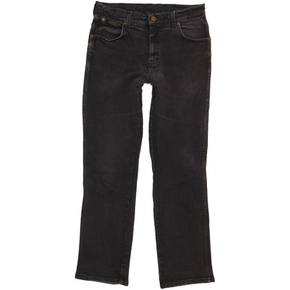 Wrangler Texas Men Black Straight Regular Stretch Jeans W33 L30