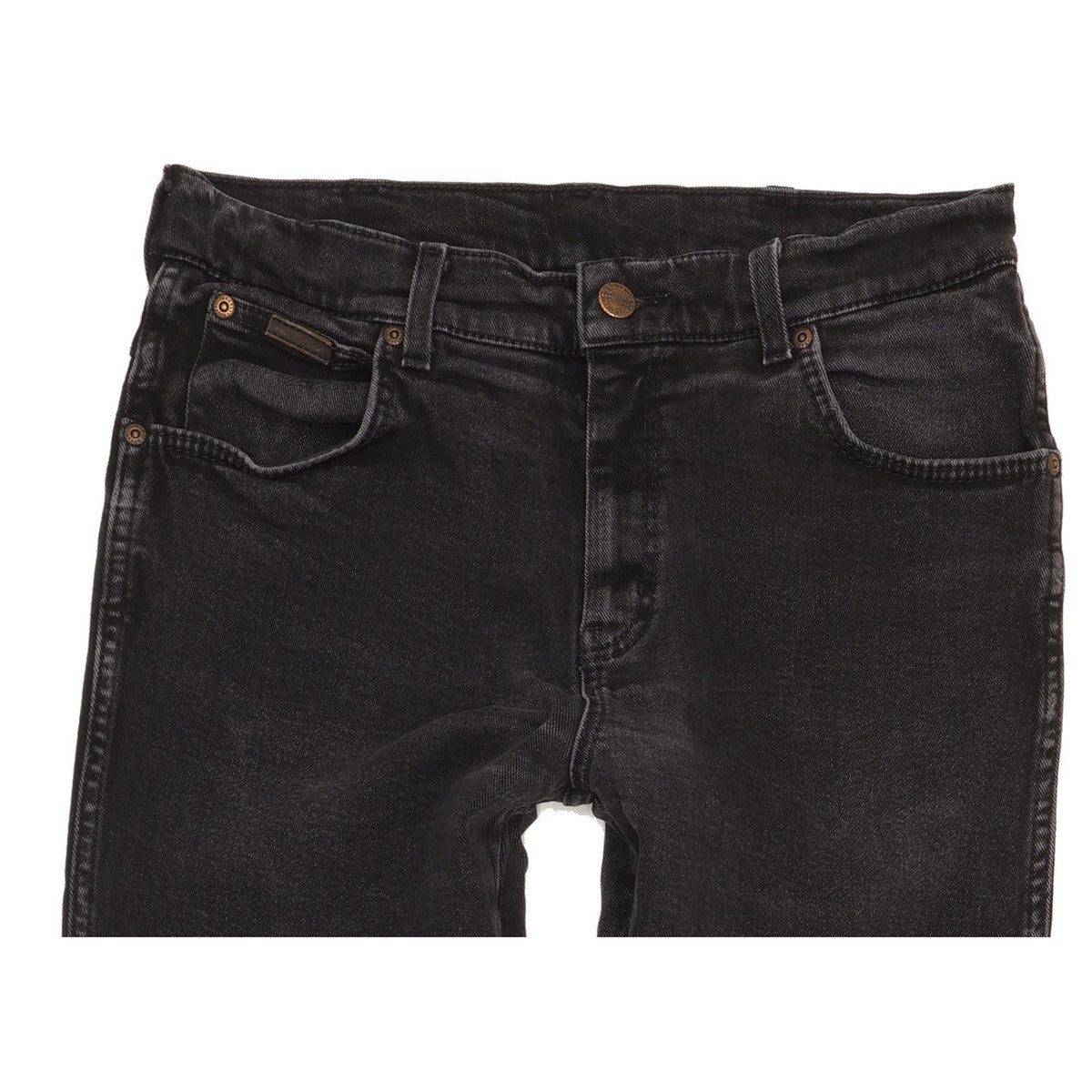 Wrangler Texas Men Black Straight Regular Stretch Jeans W33 L30