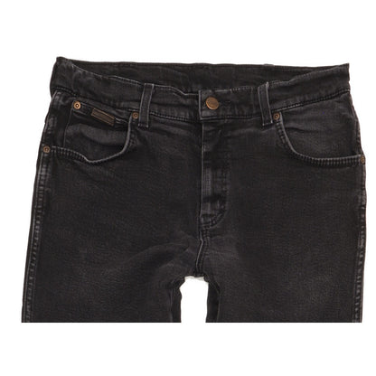 Wrangler Texas Men Black Straight Regular Stretch Jeans W33 L30
