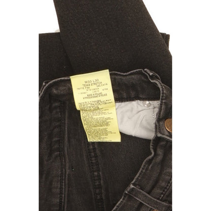 Wrangler Texas Men Black Straight Regular Stretch Jeans W33 L30