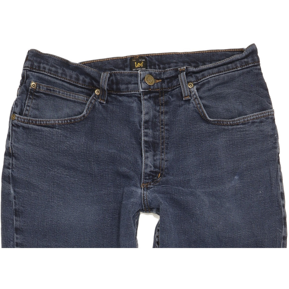 Lee Brooklyn Men Blue Straight Regular Stretch Jeans W34 L30