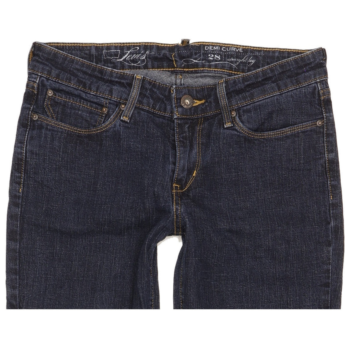 Levi's Demi Curve Women Blue Straight Slim Stretch Jeans W28 L28