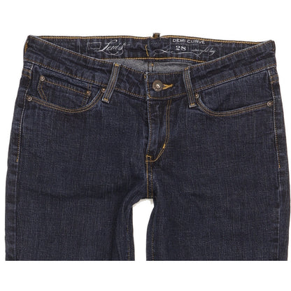 Levi's Demi Curve Women Blue Straight Slim Stretch Jeans W28 L28