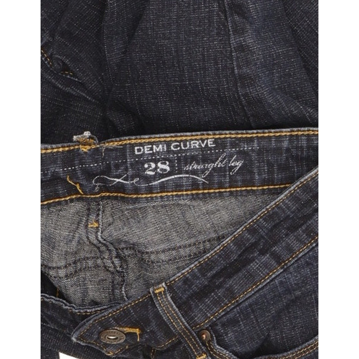Levi's Demi Curve Women Blue Straight Slim Stretch Jeans W28 L28