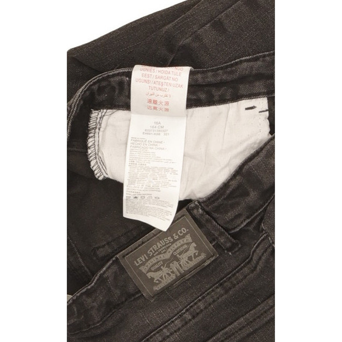 Levi's 720 Kids Black Skinny Slim Jeans W26 L28