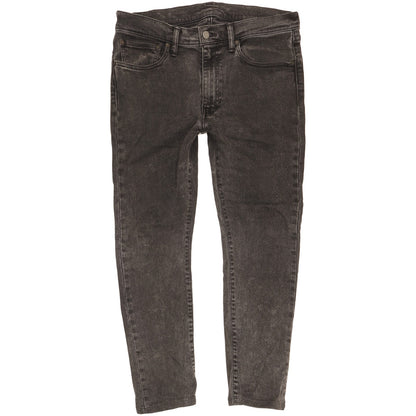 Levi's 519 Men Black Skinny Slim Stretch Jeans W33 L26