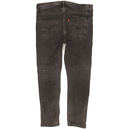 Levi's 519 Men Black Skinny Slim Stretch Jeans W33 L26