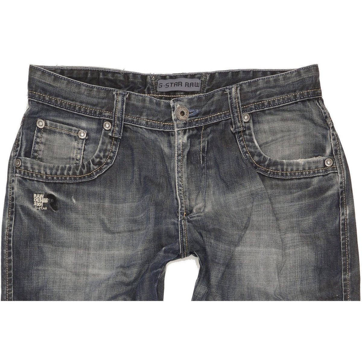 G-Star Men Navy Straight Regular Jeans W33 L34