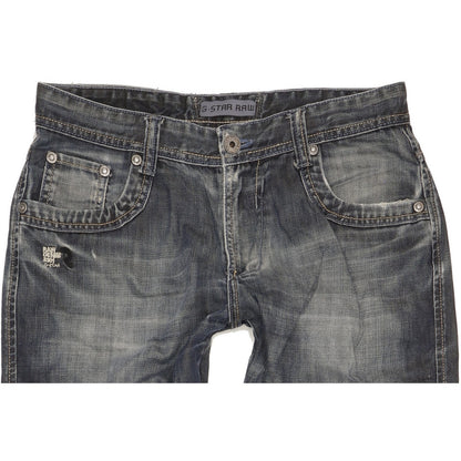 G-Star Men Navy Straight Regular Jeans W33 L34