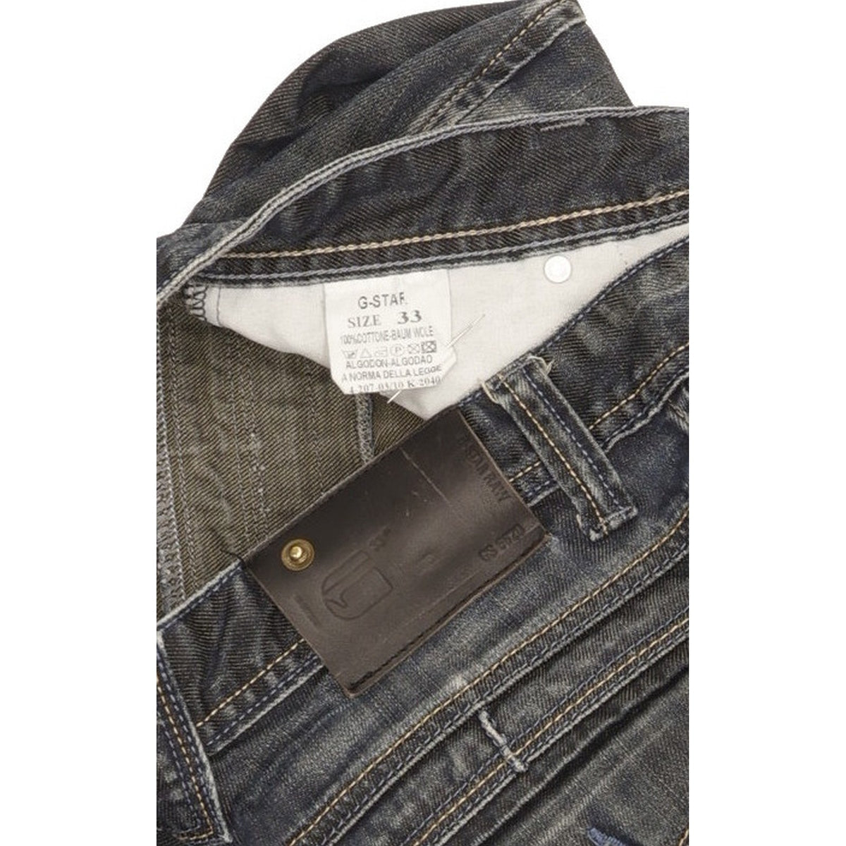 G-Star Men Navy Straight Regular Jeans W33 L34