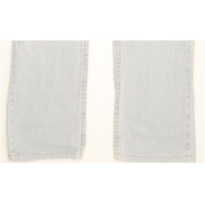 Levi's 628 Blue Straight Slim Stretch Jeans High Waisted W32 L31