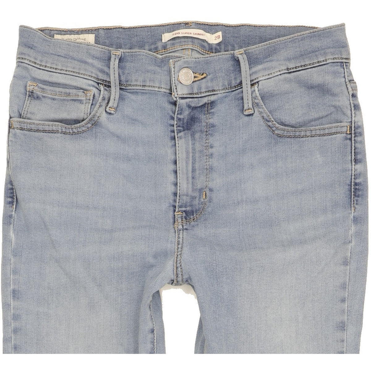 Levi's 720 Super Women Blue Skinny Slim Stretch Jeans W28 L30