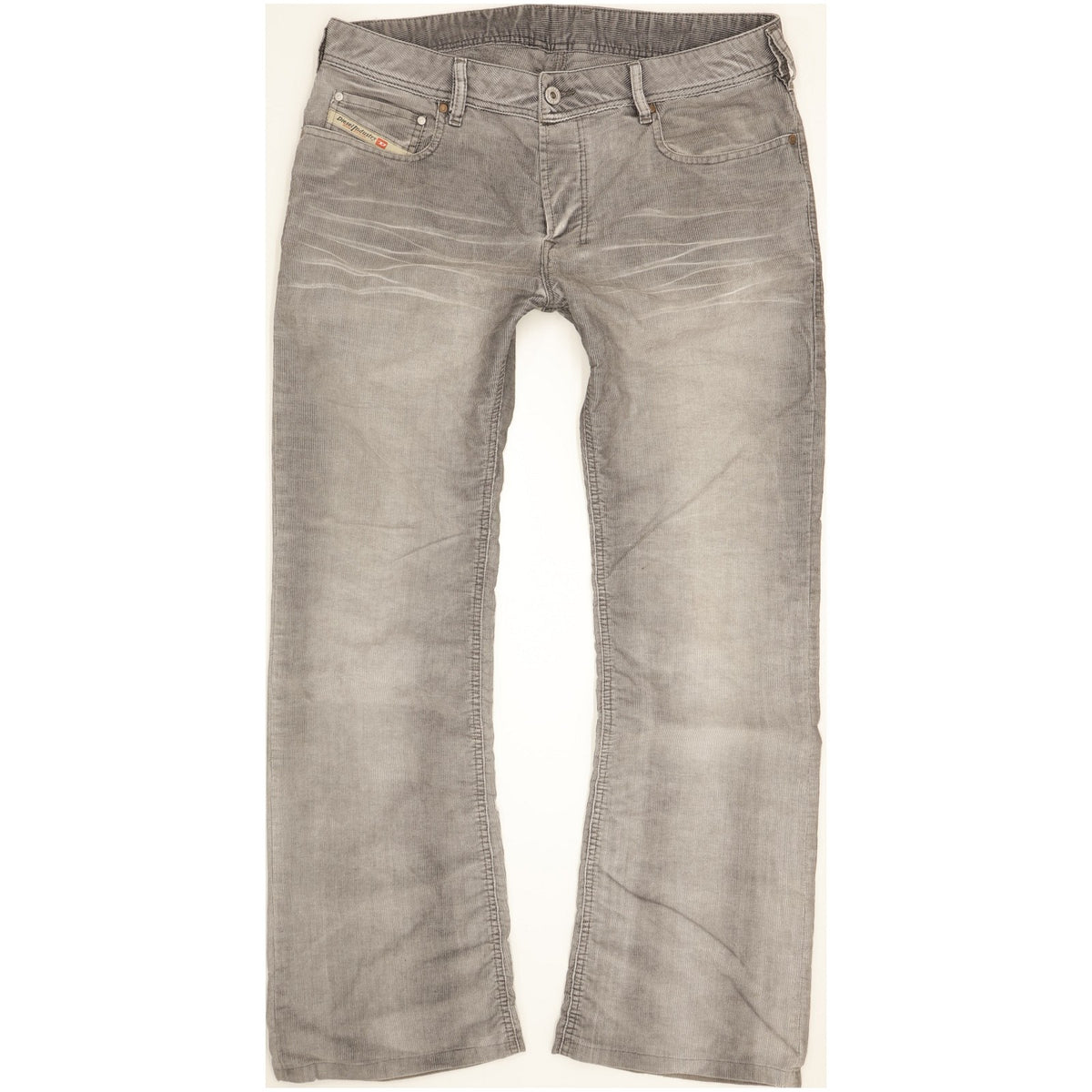 Diesel Zathan Men Grey Straight Regular Trousers W33 L30