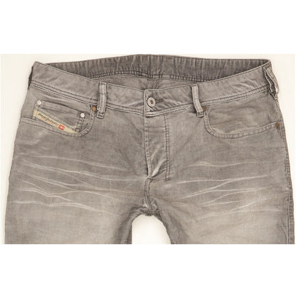 Diesel Zathan Men Grey Straight Regular Trousers W33 L30