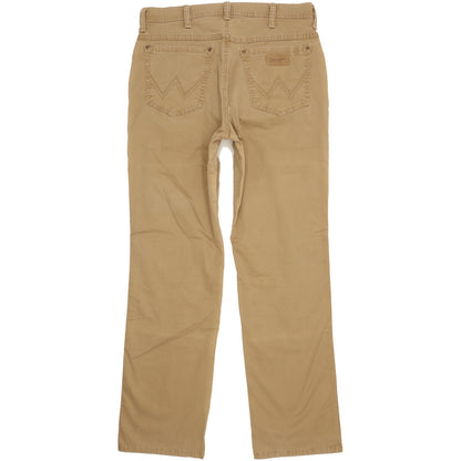 Wrangler Texas Men Brown Straight Regular Stretch Jeans W34 L32