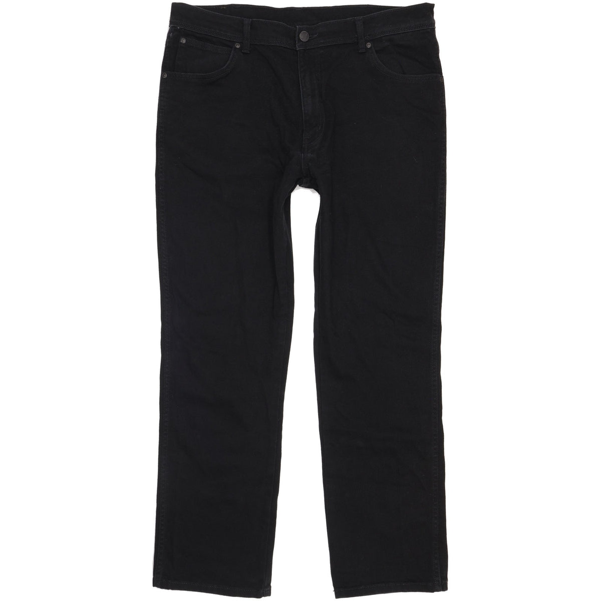 Wrangler Durable Quality Men Black Straight Regular Stretch Jeans W38 L31
