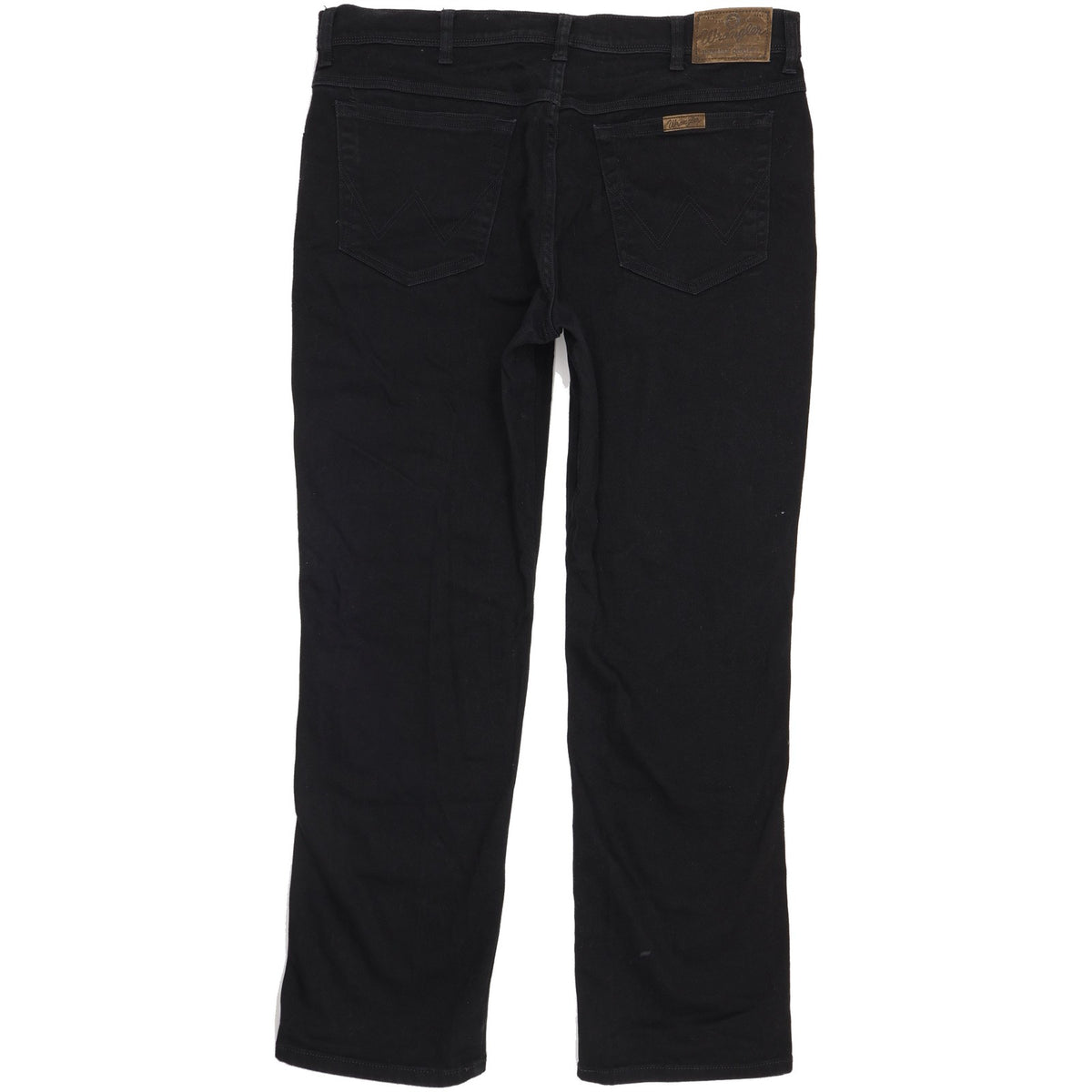 Wrangler Durable Quality Men Black Straight Regular Stretch Jeans W38 L31