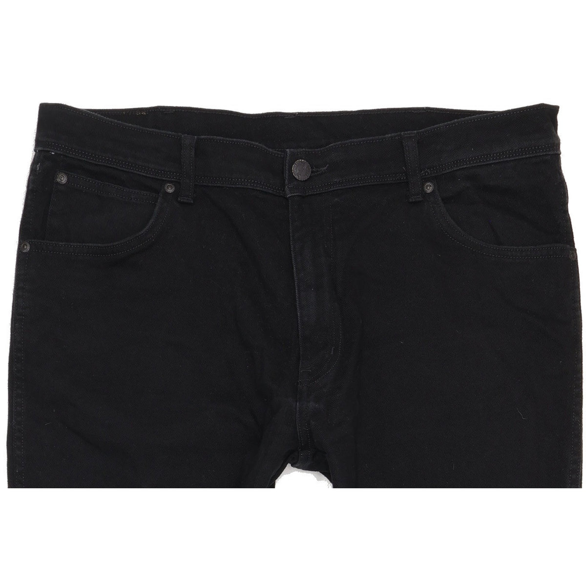 Wrangler Durable Quality Men Black Straight Regular Stretch Jeans W38 L31