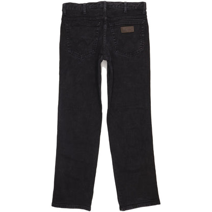 Wrangler Texas Men Black Straight Regular Stretch Jeans W33 L32