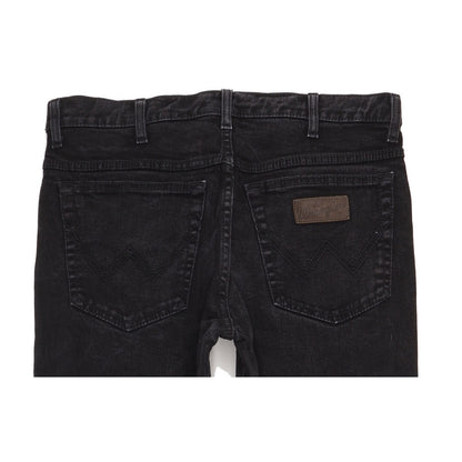 Wrangler Texas Men Black Straight Regular Stretch Jeans W33 L32