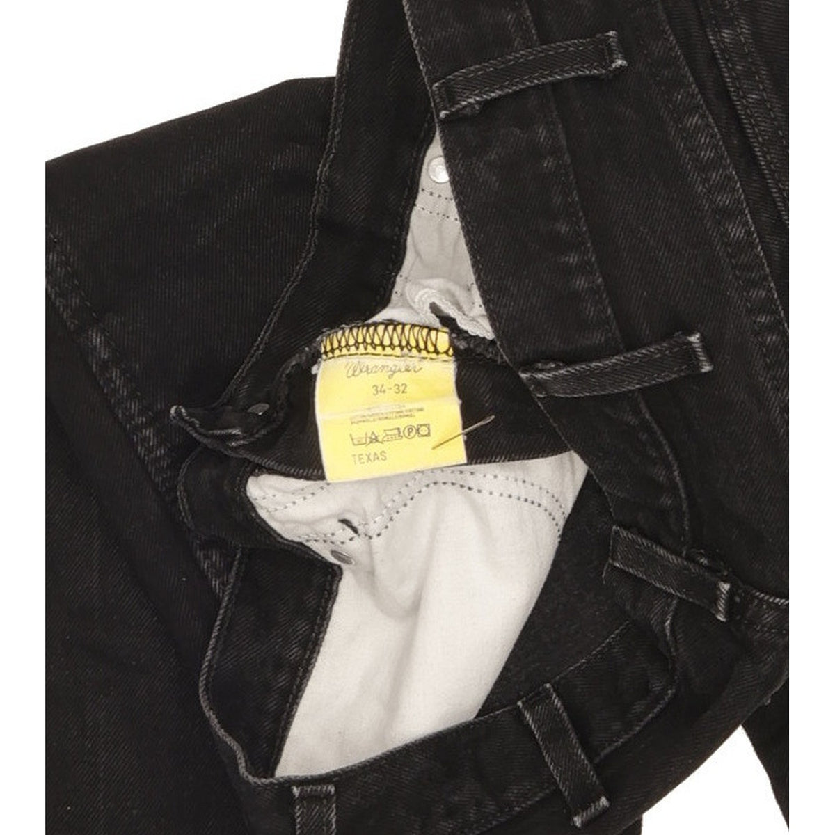Wrangler Texas Men Black Straight Regular Jeans W34 L32