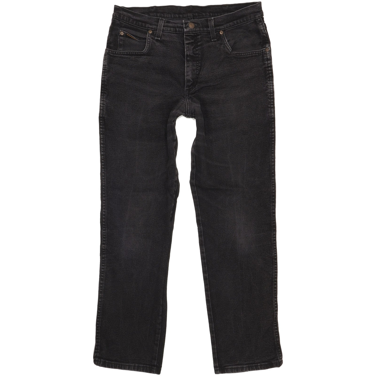 Wrangler Texas Men Black Straight Regular Stretch Jeans W36 L31