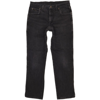 Wrangler Texas Men Black Straight Regular Stretch Jeans W36 L31
