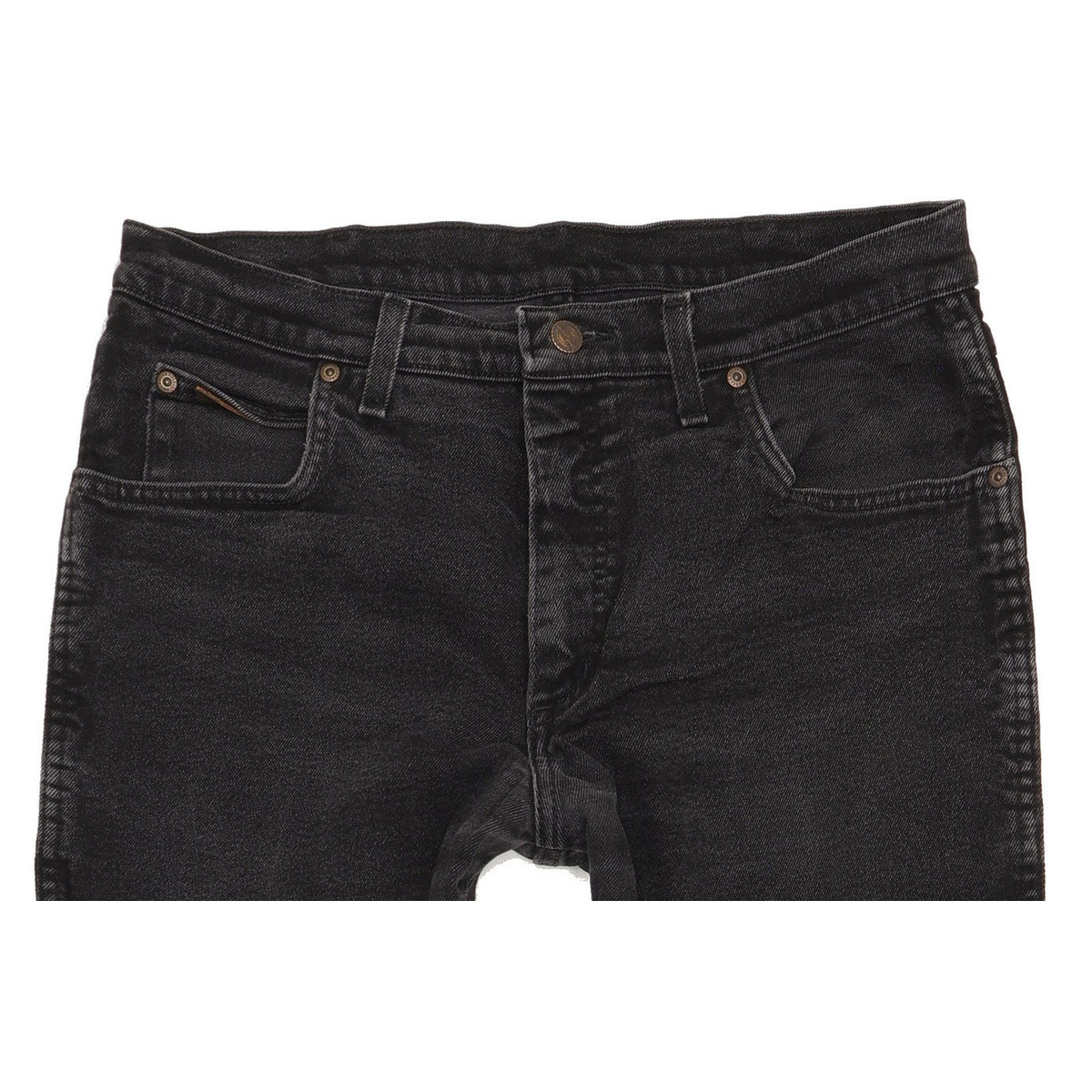 Wrangler Texas Men Black Straight Regular Stretch Jeans W36 L31