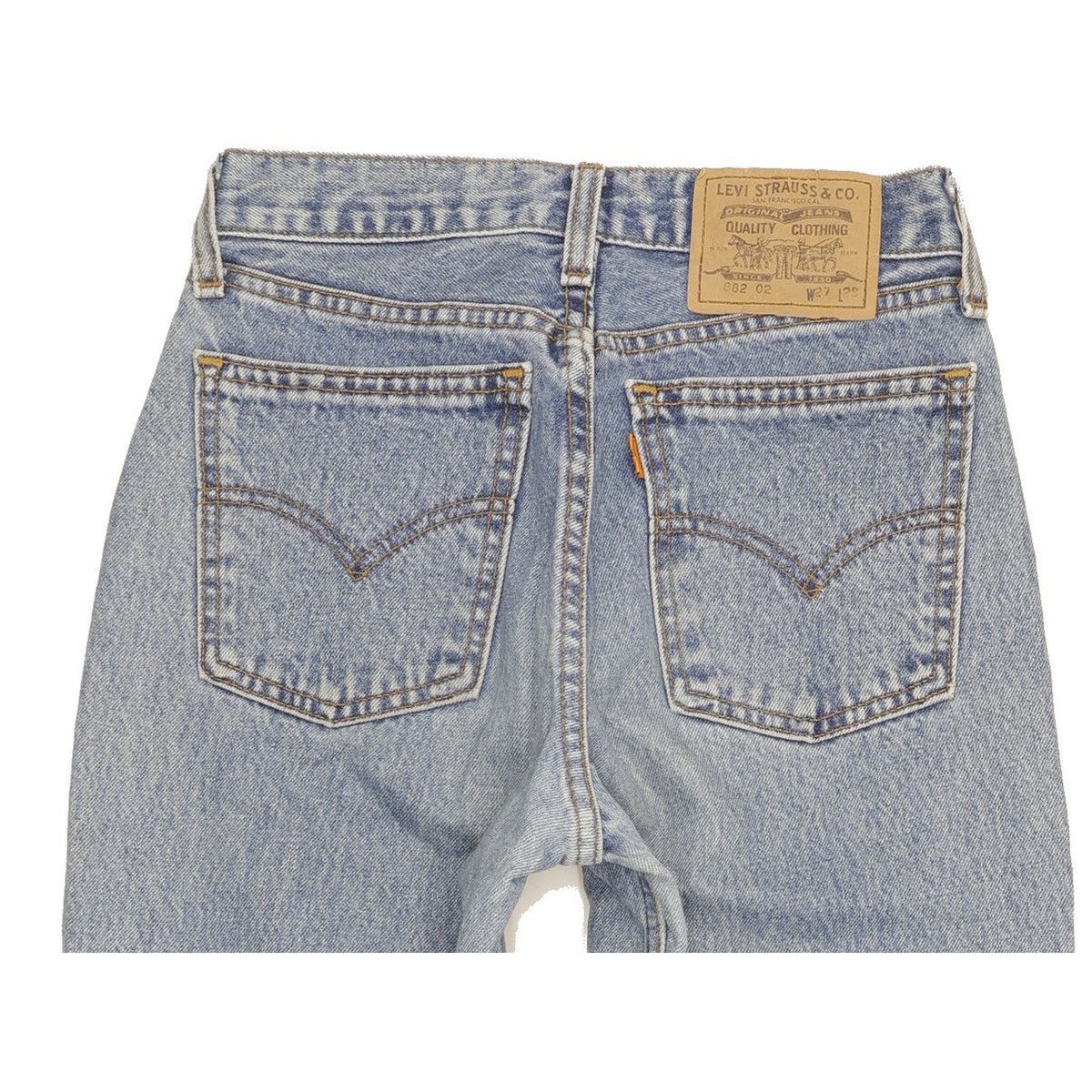 Levi's 882 Blue Straight Relaxed Jeans High Waisted W27 L28